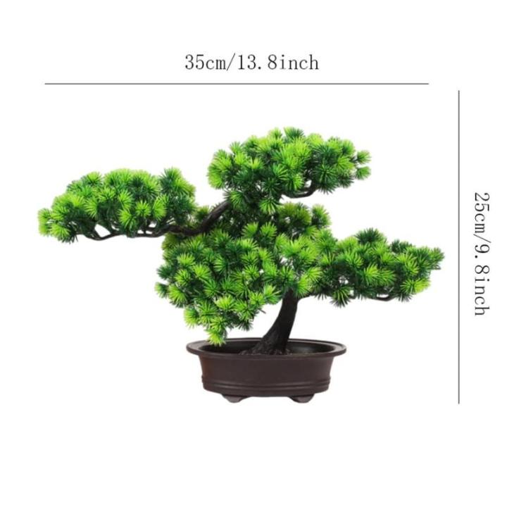 Kunstblumen Künstlicher Bonsai-Baum, Kiefern-Bonsai-Pflanze, Bonsai-Baum-Fälschungspflanze, für Zuhause, Büro/Hof, Desktop-Display, Zen-Garten-Dekor für jeden Anlass