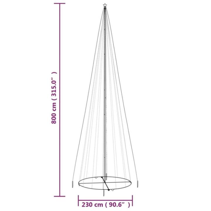 LED Weihnachtsbaum Aussen Kegelform Weihnachtsbaum Metall Warmweiß 1134 LEDs Tannenbaum Lichterbaum Weihnachtsdeko Aussen Weihnachtsbaum Tanne Groß 800 cm