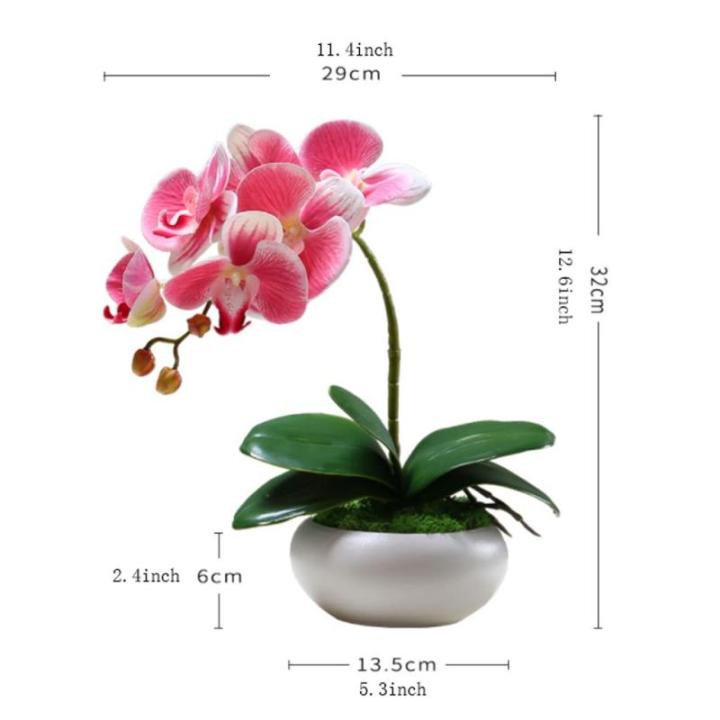 Kunstblumen Künstliche Pflanzen, gefälschte Orchideenpflanzen auf dem Tisch, Blumenarrangements oder Orchideendekoration für Zuhause, Küchenparty, gefälschte Bonsai für jeden