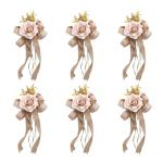 6 Stücke Simulation Blume Form Auto Dekoration für Hochzeit Festivers Party Supplies
