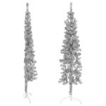 Künstlicher Weihnachtsbaum Silber 180 cm Höhe PVC-Material Halb-Weihnachtsbaum Platzsparend Wand Christbaum Innen- und Außenbereich Wirtschaftliche Weihnachtsdekoration Festlich