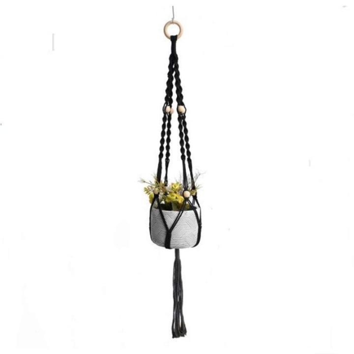 Handgemaakte Macramé Bedrijfshanger Bloem / Pot Hanger Pot Vak voor Wanddecoratie Count/Tuin Pothouder voor Planten (Kleur: DTC1016)