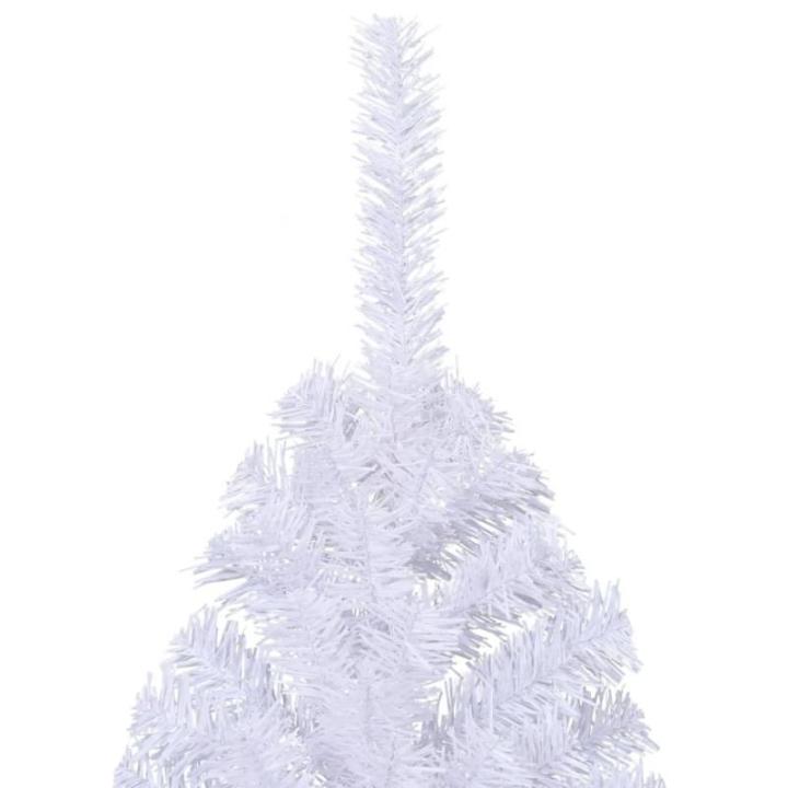 Kunstkerstboom met standaard, 180 cm hoog, kunstdennenboom, kerstdecoratie, hoge pvc en staal, wit