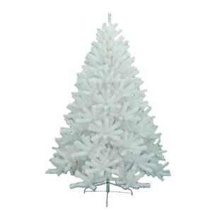 6 Fuß hochwertiger, aufklappbarer künstlicher Weihnachtsbaum aus Kiefernholz mit klassischem, massivem Metallständer, PVC-Kristall, weiß, Weihnachtsdekoration, weiß, 6 Fuß, d