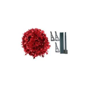 Kuaizi Weihnachtsbaum Ornament einziehbare Weihnachten Liefert Wolle Top Christmas Tree Folding Weihnachtsdekor Fit for Home Party Jingxin(1.2M,rot)