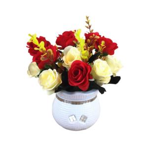 Kunstblumen Gefälschte Pflanzen, kleine künstliche Mini-Blume, für Garten, Rasen, Balkon, Büro, Bauernhaus, drinnen und draußen, Frühlings- und Sommerdekoration für jeden An