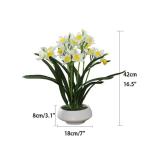 Kunstblumen Simulations-Fälschungsblume, künstliche Bonsai-Pflanzen mit Keramiktopf, Narzissen-Blumenarrangements für Hochzeitsfeiern zu Hause für jeden Anlass