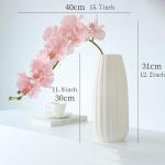 Kunstblumen Phalaenopsis-Orchidee in weißer Vase, künstliche Orchideenblumen, Pflanzen, für Büro, Schreibtisch, Hochzeit, Party, Dekoration, Badezimmer-Ornamente für jeden Anl