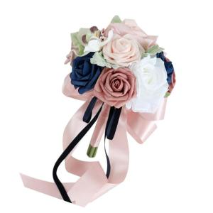 Künstlicher Blumenstrauß mit Pfingstrose und Rose für Hochzeiten, dekorative Blumenornamente, Handheld für Brautstrauß, Hochzeitsfeier