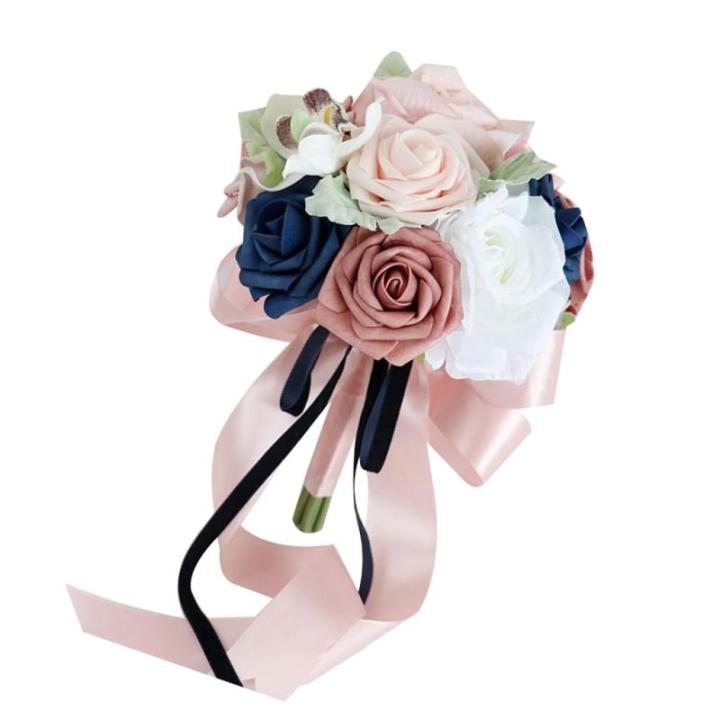 Künstlicher Blumenstrauß mit Pfingstrose und Rose für Hochzeiten, dekorative Blumenornamente, Handheld für Brautstrauß, Hochzeitsfeier