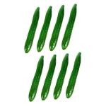 2 Sätze Simuliertes Gemüsemodell Künstliche Gurkendekore Simulationsgurke Simulierte Gurkenmodelle Gurken-Modell Simulation Gefälschter Gemüsemodelle Green Schaum 4 Stück * 2