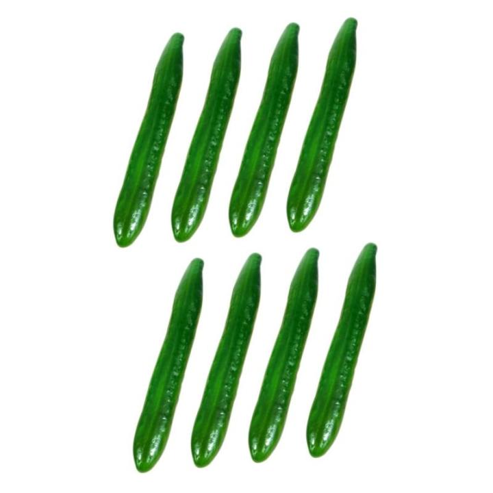 2 Sätze Simuliertes Gemüsemodell Künstliche Gurkendekore Simulationsgurke Simulierte Gurkenmodelle Gurken-Modell Simulation Gefälschter Gemüsemodelle Green Schaum 4 Stück * 2