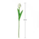 10 stuks PU Real Touch Latex Kunstmatige tulpen neptulpen bloemen boeketten bloemenarrangement voor huis kamer bruiloftsboeket middenstuk, wit