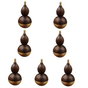 7 STK Kürbis Dekorative Ornamente Kuchendekorationen Dekorative Schränke Ornamente Kuchenfiguren Kürbisverzierung Aus Holz Artware Skulptur Drinnen Baby Messing Geburtstagsgesch