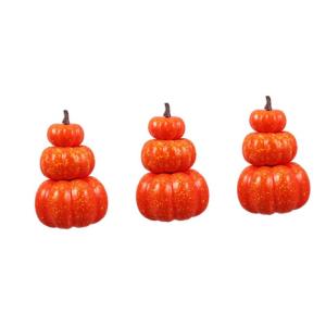 3st Schaumkürbis Halloween-kürbis-Ornamente Realistisches Kürbismodell Obstsammelfiguren Simulationskürbis Gestapelte Künstliche Kürbisdekoration Gestapeltes Kürbisdekor Ora