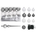 Herbruikbare kunstkerstboomverlichting en ballen, 150 cm H, kerstboom, kerstboom, dennenboom, kerstdecoratie, kerstboom, kunstboom, Halloween, pvc en staal, blauw