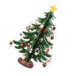 Kerst-tafeltop -decors, mini tafel kerstboom hout kerstboom ornamenten tafelbureau decoratie medium
