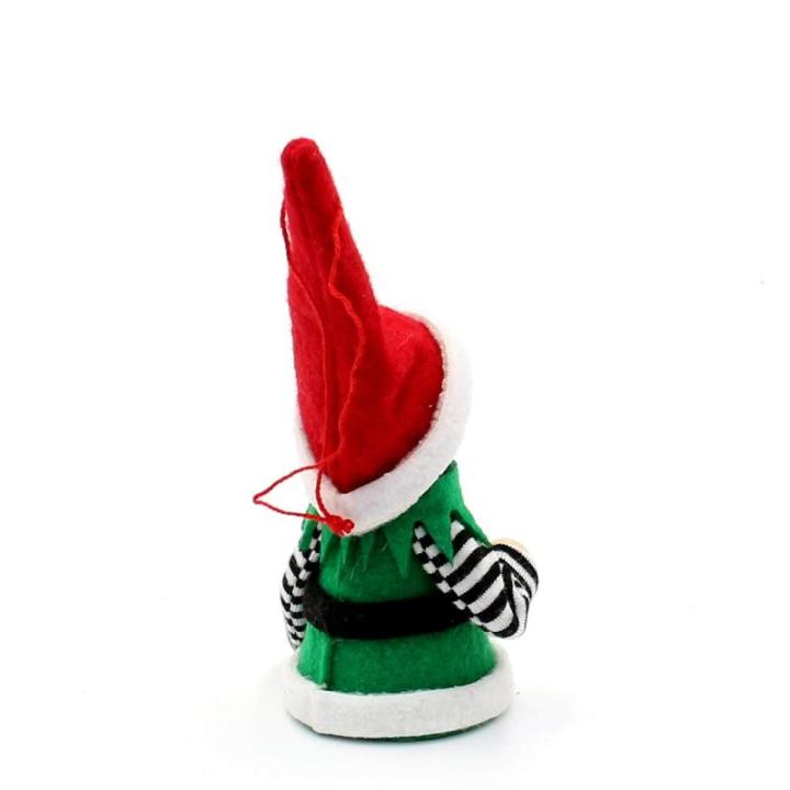 Vilt- / textiel kerstkabouter/kerstmanhulp als boomhanger/hanger in 3-delige set, afmetingen tussen 5 en 12 cm.