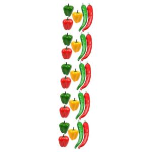 5 Sätze Simulationsmodell Paprika Falscher Chili Schäumt Chili Auf Food-Modell-Requisite Realistische Paprika Gefälschte Chilischoten Gemüse Falsches Chili Poly-Drache 5 Stück