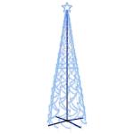 LED Weihnachtsbaum Kegelform Tannenbaum Lichterbaum Weihnachtsdeko Stern Beleuchtung Außen Beleuchtet Lichterkette Blau 500 LEDs 100x300cm