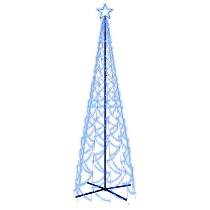 LED Weihnachtsbaum Kegelform Tannenbaum Lichterbaum Weihnachtsdeko Stern Beleuchtung Außen Beleuchtet Lichterkette Blau 500 LEDs 100x300cm