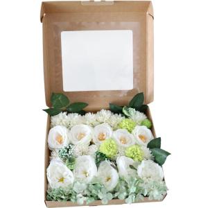 Künstliche Blumen Combo Box Set für DIY Braut Hochzeit Bouquets Boutonniers