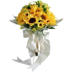 Hochzeitsstrauß for die Braut mit künstlichen Blumen, Simulation von Blumenschmuck for die Hochzeits- und Verlobungszeremonie, künstlicher Blumenstrauß aus Seide