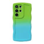Miagon Gradient esthetische golfhoes voor Samsung Galaxy Note 20 Ultra, schattige golven, telefoonhoes voor dames en meisjes, krullend frame, design, siliconen TPU bumper beschermh