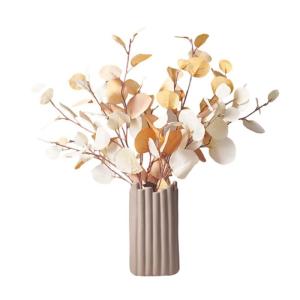 Kunstblumen Gefälschte Blumen mit Vase, Tischdekoration für Esszimmer, Blumenarrangements für Kaffeetischdekoration, Wohnkultur für jeden Anlass