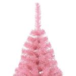 Mini Weihnachtsbaum,seidenbaum,decorazioni natalizie,Künstlicher Halb-Weihnachtsbaum mit Ständer Rosa 180 cm PVCGeeignet für Patio, Schlafzimmer, Wohnzimmer, Weihnachten