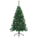 Mini Tannenbaum,Fairy Tree Weihnachtsbaum,Künstlicher Halber Weihnachtsbaum mit Ständer Grün 120 cm PVCGeeignet für Patio, Schlafzimmer, Wohnzimmer, Weihnachten
