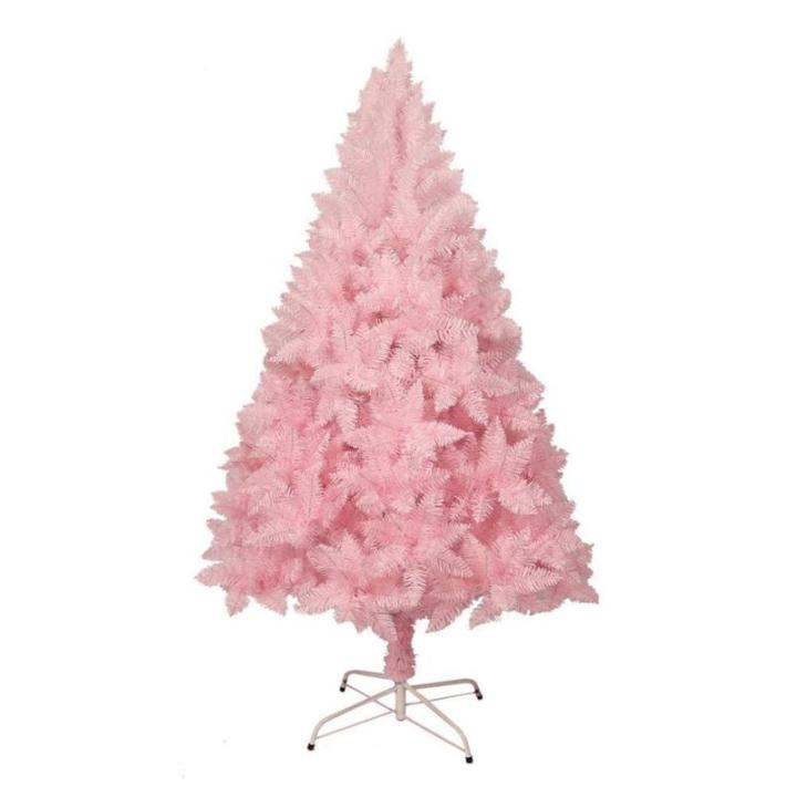 Rosa künstlicher Weihnachtsbaum, Weihnachtsbaum, aufklappbare Fichte, Matter PVC-Weihnachtsbaum mit Metallständer, hochwertiger verschlüsselter Weihnachtsbaum, Festliche ，6ft(