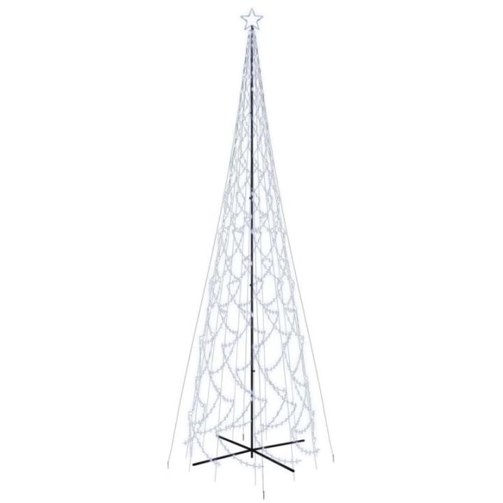 Mobili Weihnachtsbaum mit Kegel, kaltweiß, 3000 LEDs, 230 x 800 cm, Weihnachtsdekoration, Weihnachtsbaum, künstlicher Weihnachtsbaum, dünner Ständer