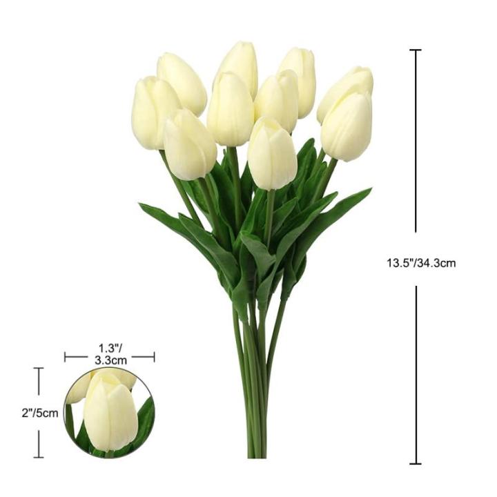 10 stuks kunstbloemen, kunstbloemen, tulp, kunstbloemen, tulp, bloemenboeket, latex, bloemen, zijde, tulp, real-touch, voor thuis, feest, bruiloftsboeket, tuindecoratie
