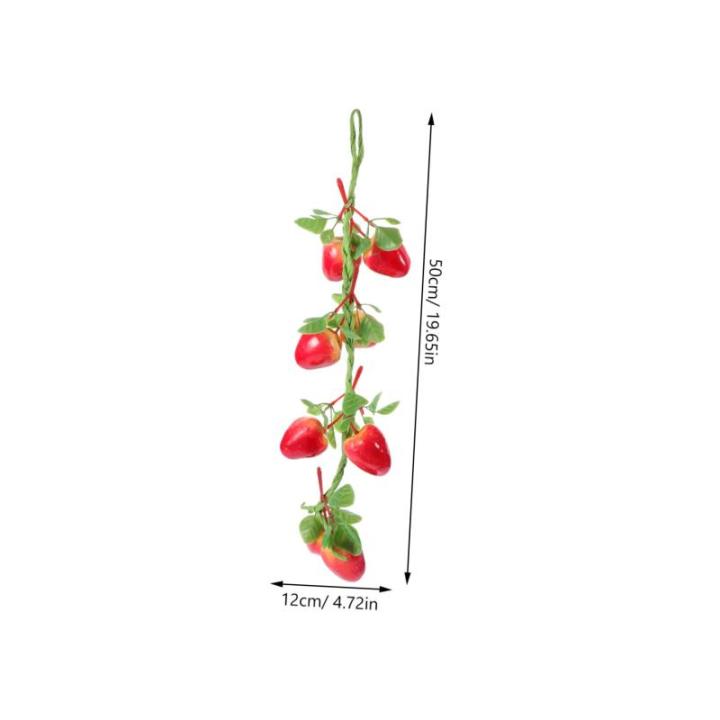 Simulierte Erdbeeren Obst Künstliche Erdbeeren Rankensimulation Künstliche Erdbeeren Künstliche Lebensechte Erdbeeren Heimdekoration Lebendige Gefälschte Erdbeeren
