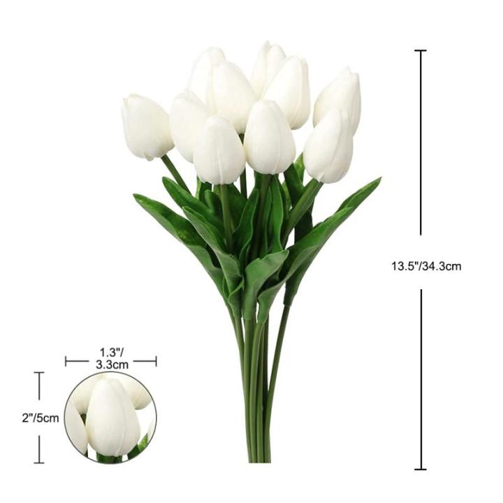 10 stuks kunstbloemen, kunstbloemen, tulp, kunstbloemen, tulp, bloemenboeket, latex, bloemen, zijde, tulp, real-touch, voor thuis, feest, bruiloftsboeket, tuindecoratie