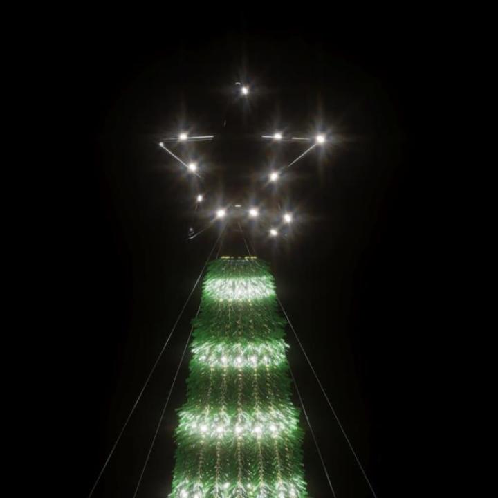 Weihnachtsbaum Kegelform Weihnachtsbaum Beleuchtung Christbaumbeleuchtung Weihnachtsbeleuchtung Weihnachtsdeko für Weihnachten, Party275 LEDs Kaltweiß 180 cm