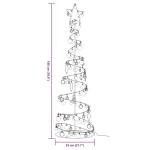 Weihnachtsbaum Kegelform mit Kugeln 120 LEDs Warmweiß 180 cm