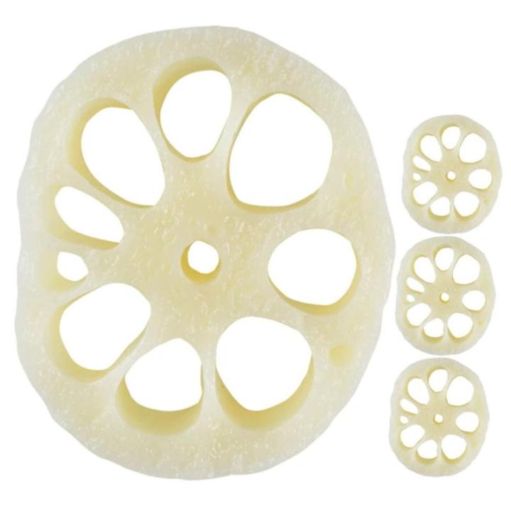 3 Sätze Modell Der Lotuswurzelscheibe Mini-hausdekoration Gefälschte Scheibe Interessantes Miniaturspielzeug Mini-Food-Spielzeug Mini-Essen Kinder Dekor Mini-dekor PVC 4 Stück *