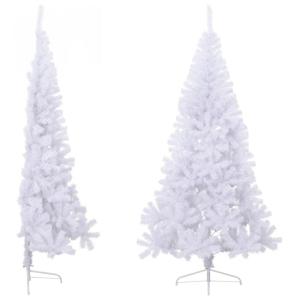 Kunstkerstboom met standaard, 240 cm hoog, kerstdecoratie, kunstboom, hoge kunstboom, kerstboom, kerstboom, PVC en staal, wit