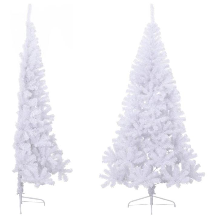 Kunstkerstboom met standaard, 240 cm hoog, kerstdecoratie, kunstboom, hoge kunstboom, kerstboom, kerstboom, PVC en staal, wit