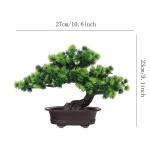 Kunstblumen Künstlicher Bonsai-Baum, Kiefern-Bonsai-Pflanze, Bonsai-Baum-Fälschungspflanze, für Zuhause, Büro/Hof, Desktop-Display, Zen-Garten-Dekor für jeden Anlass