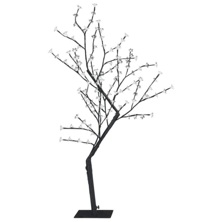 LED Weihnachtsbaum Lichterbaum Weihnachten Christbaum für Außenbereich geeignet 128 LEDs Blaues Licht Kirschblüten 120 cm