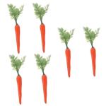 6 STK Künstliche Karotten Ostern-Karotten-stütze Osterparty Dekoration Foto-Requisiten Zu Ostern Karottendekor Zu Ostern Falsche Karotte Ornament Plastik Lebensmittel Gefälscht