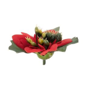 Decoratieve bloemen, , bloemen, verschillende soorten, ca. diameter 8 cm (kerstster 2 - rood - 20 stuks)