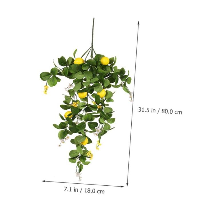 5St Simulation Zitronenrattan gelbe Zitronenzweige künstliche Blumenpflücker Künstliche Zitronenpflanze Dekorative Zitronenpflanze gefälschter Zitronenstiel zitronenzweig dekor