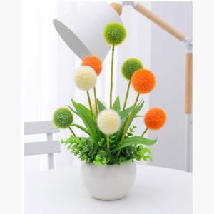 Kunstblumen Künstliche Blumen, für Hausgarten, Party, Büro, Kaffeehaus, Dekorationen, Kunstblumen im Topf, mit Keramikvase für jeden Anlass