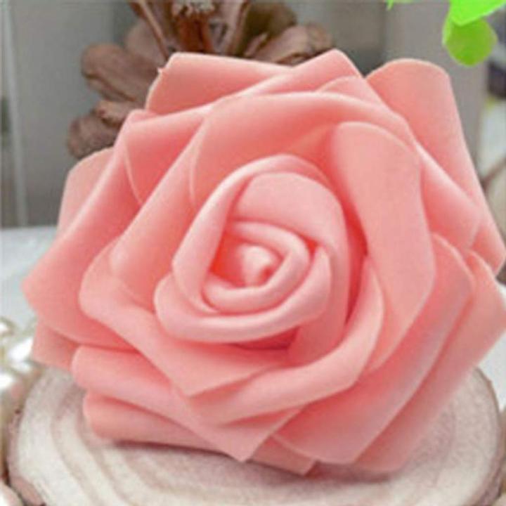 50 x schuimkoppen, bloemhoofden, kunstbloemen, bruidsboeket, huisdecoratie, rozen - champagne