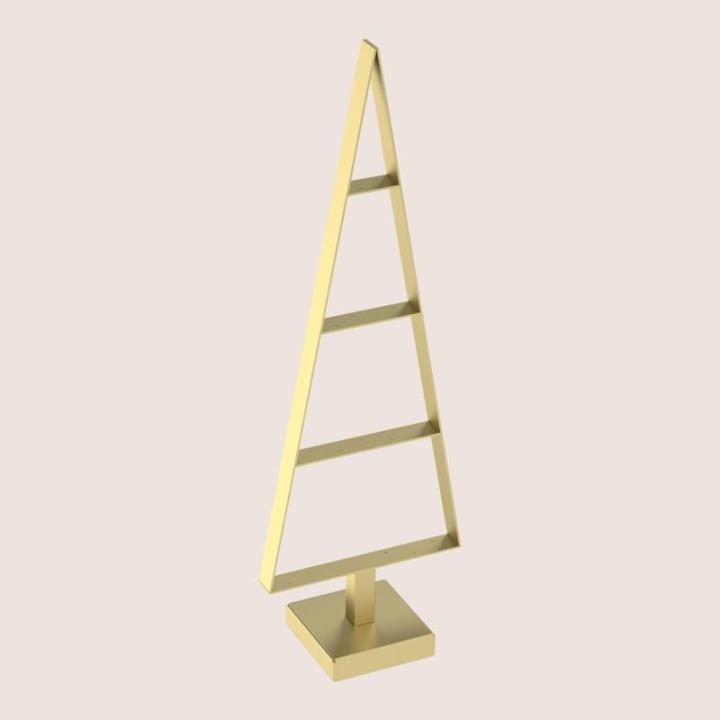 Weihnachtsbaum aus Metall Christbaum Tannenbaum Deko Baum Kunstbaum Loft Schwarz Weiß Gold (Gold, 85cm)
