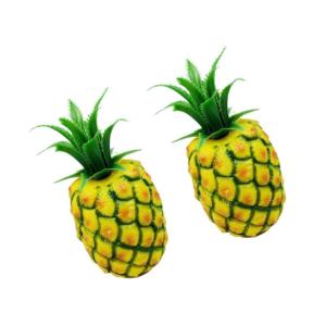1 Satz Lebensechte Fruchtdekoration Dekorative Ananas Simulation Ananas-Modell Ananas Figur Künstliche Früchte Plastikobst Früchte Foto Requisiten Nachahmung Ananas-Modell 2st